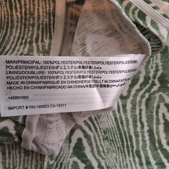 C/Meo Collective Arbor Wide-Leg Pants Sz M Green/White Woodgrain Print Bohemian - Picture 11 of 12